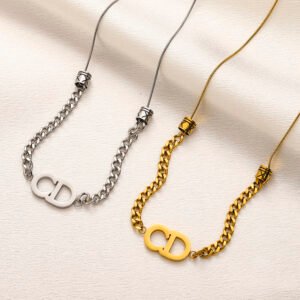 Dior Necklace NO:ZG2786 Material:stainless