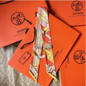 Hermes Ribbon scarf NO:SS23 Material:Satin