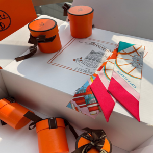 Hermes Ribbon scarf NO:SS61 Material:Satin