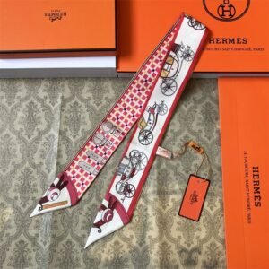 Hermes Ribbon scarf NO:SS102-2 Material:Satin
