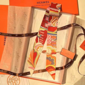 Hermes Ribbon scarf NO:SS55 Material:Satin