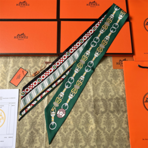 Hermes Ribbon scarf NO:SS375 Material:Satin