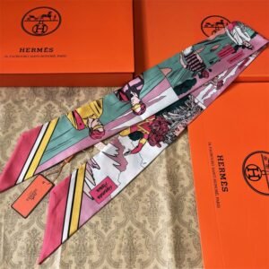 Hermes Ribbon scarf NO:SS334 Material:Satin