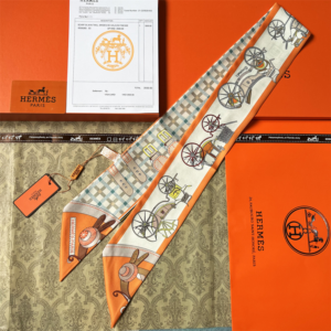 Hermes Ribbon scarf NO:SS236 Material:Satin