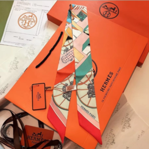 Hermes Ribbon scarf NO:SS45-1 Material:Satin