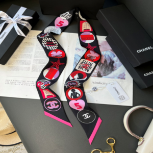 Chanel Ribbon scarf NO:SS298 Material:Satin