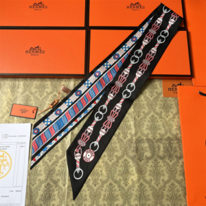 Hermes Ribbon scarf NO:SS374 Material:Satin