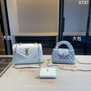 Saint laurent Combination bag NO:YC-X737 Material:Microfiber leather