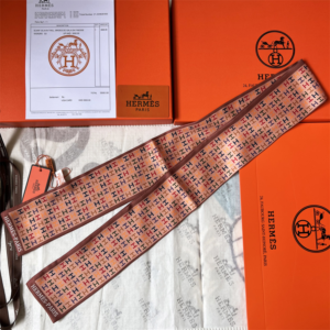 Hermes Ribbon scarf NO:SS221 Material:Satin
