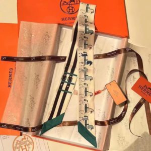 Hermes Ribbon scarf NO:SS54 Material:Satin