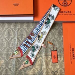 Hermes Ribbon scarf NO:SS102-5 Material:Satin