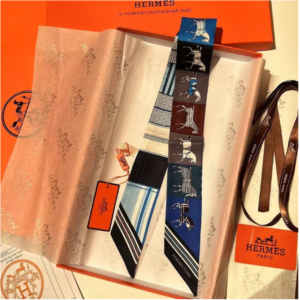 Hermes Ribbon scarf NO:SS58 Material:Satin