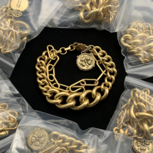Alexander mcqueen Bracelet NO:Y188439 Material:copper+18k gold
