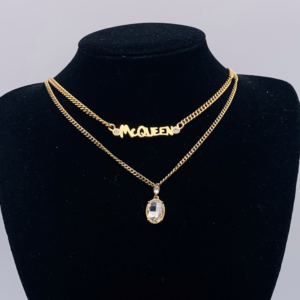 Alexander mcqueen Necklace NO:Y177909 Material:copper+18k gold
