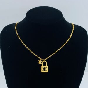Celine Necklace NO:Y222877 Material:copper+18k gold