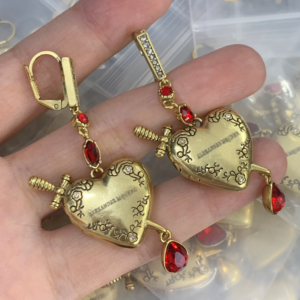 Alexander mcqueen Earring NO:Y163093 Material:copper+18k gold