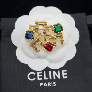 Celine Brooch NO:Y135566 Material:copper+18k gold