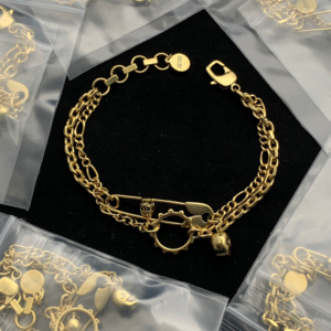 Alexander mcqueen Bracelet NO:Y188438 Material:copper+18k gold