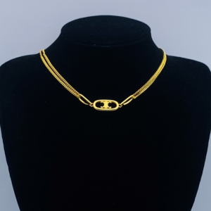 Celine Necklace NO:Y173816 Material:copper+18k gold