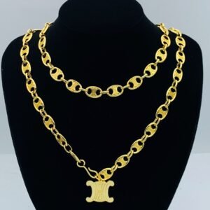Celine Necklace NO:Y224644 Material:copper+18k gold