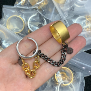 Alexander mcqueen Ring NO:Y144567 Material:copper+18k gold