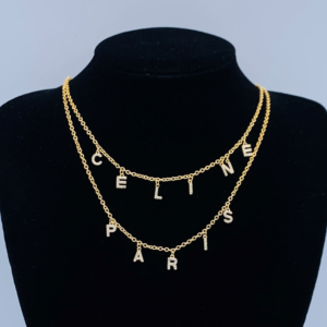 Celine Necklace NO:Y173568 Material:copper+18k gold